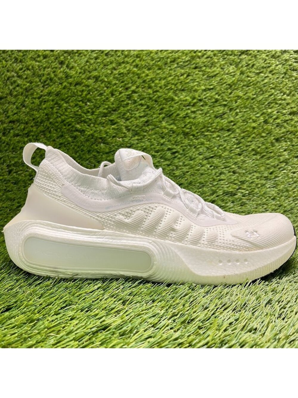 Under Armour HOVR Phantom 4 Womens Size 10 White Athletic Running Shoes Sneakers